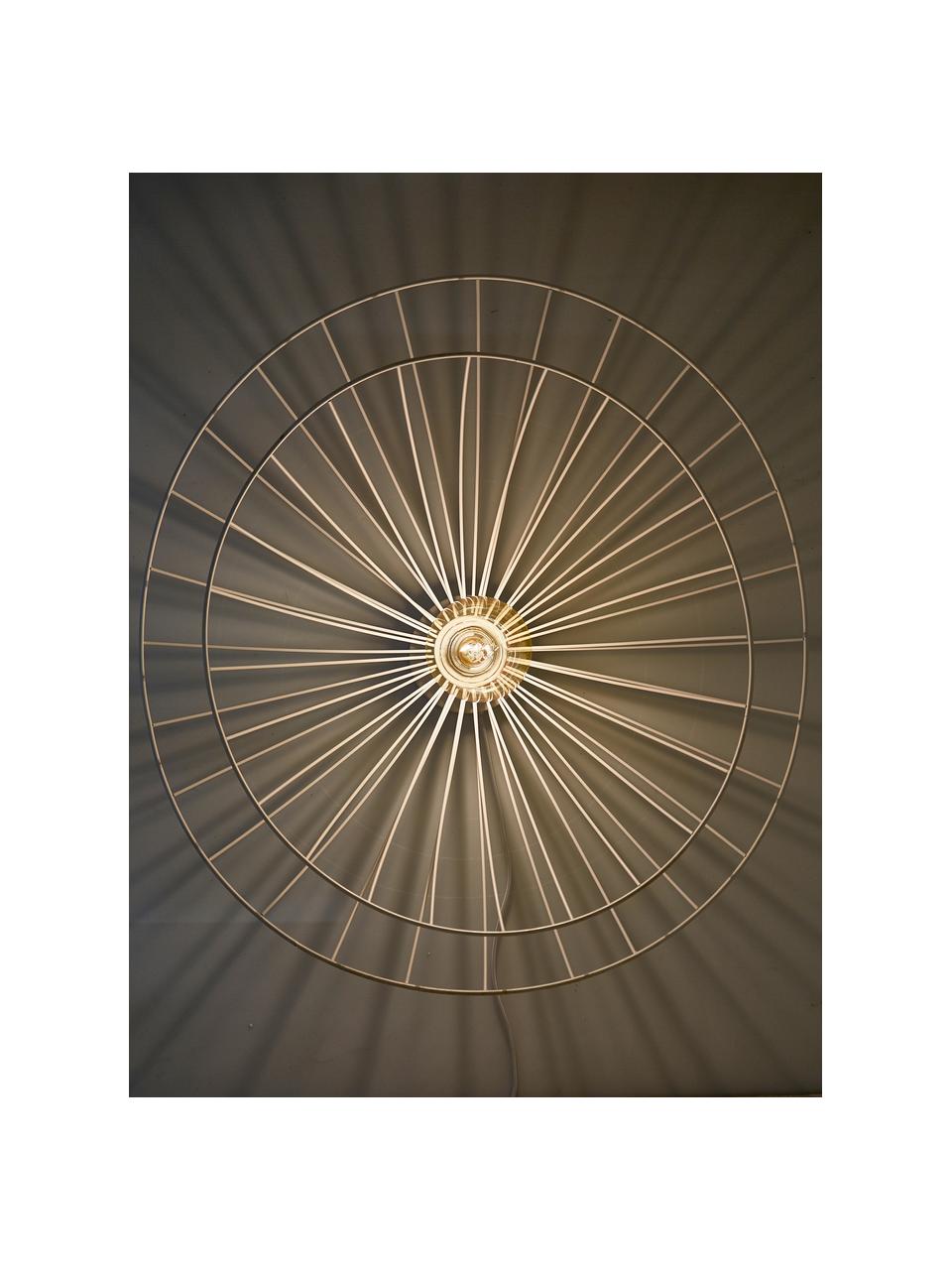 Grote plafond- en wandlamp Ray, Lampenkap: metaal, Wit, Ø 60 x H 20 cm