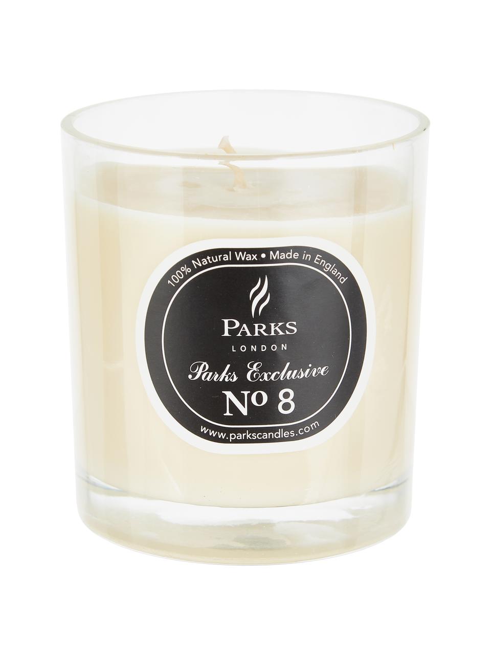 Bougie parfumée Exclusive nº 8 (feu de bois), Blanc, noir, Ø 8 x haut. 9 cm