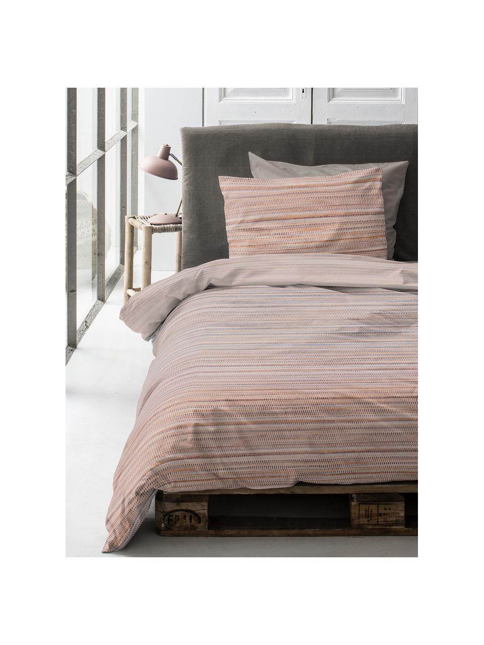 Bavlnená posteľná bielizeň Tide Pink, Tóny ružovej, modrá