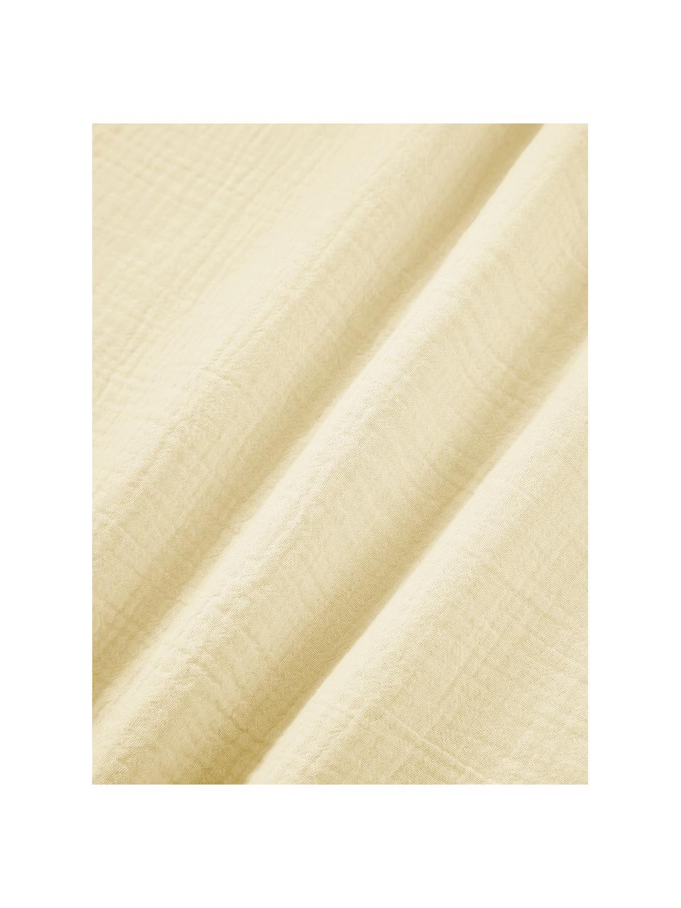 Taie d'oreiller en mousseline Odile, Jaune pâle, larg. 50 x long. 70 cm