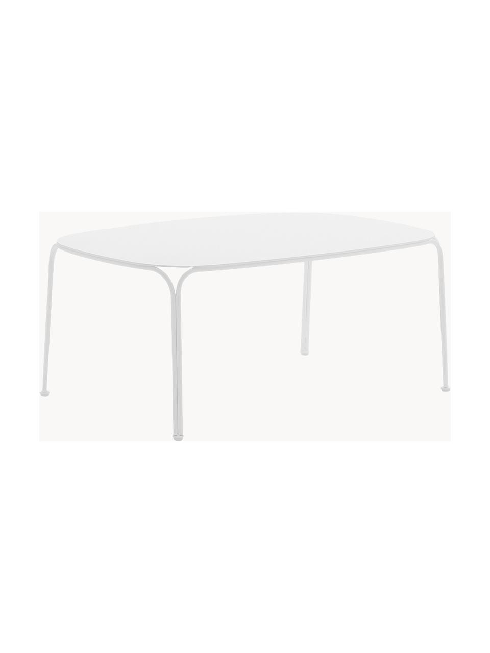 Mesa de centro para exterior Hiray, Acero galvanizado pintado, Blanco, An 90 x F 59 cm