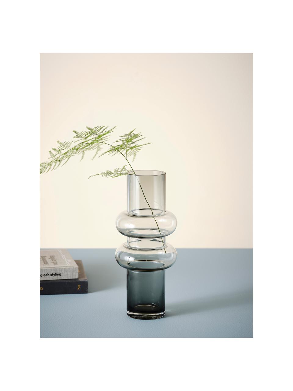 Váza z tónovaného skla Bulan, Sklo, Sivá, Ø 13 x V 30 cm