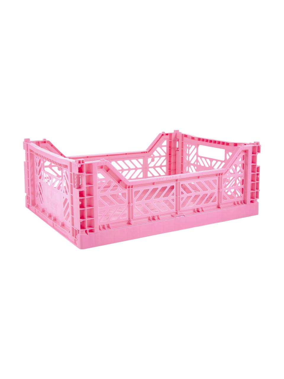 Boîte de rangement pliable Baby Pink, Plastique recyclable, Rose, larg. 40 x haut. 14 cm