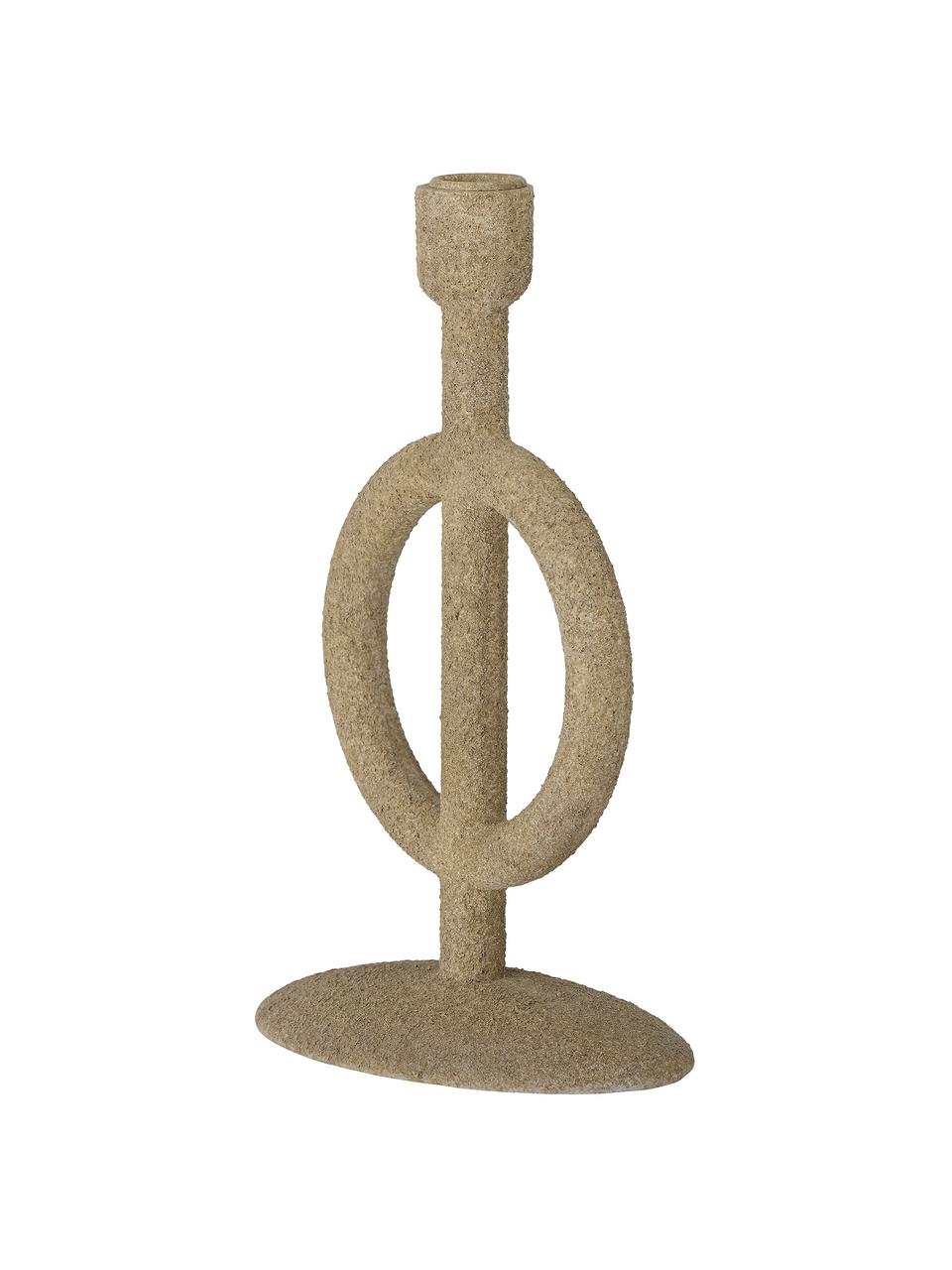 Candelabro Flick, Poliresina, Beige, Larg. 17 x Alt. 37 cm