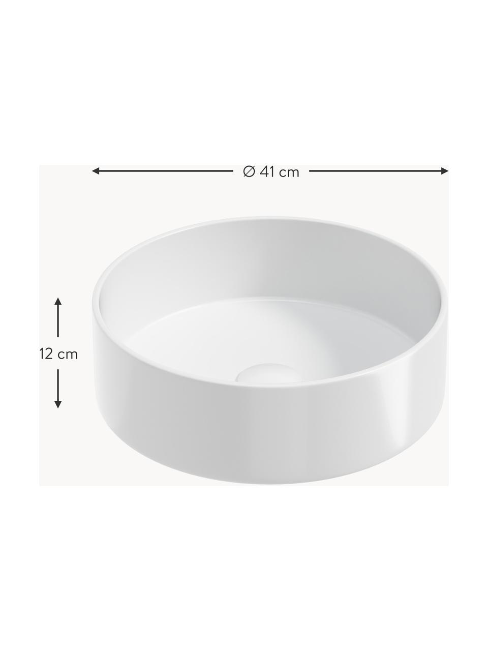 Vasque à poser en céramique Orsal, Ø 41 cm, Céramique, Blanc, Ø 41 x haut. 12 cm