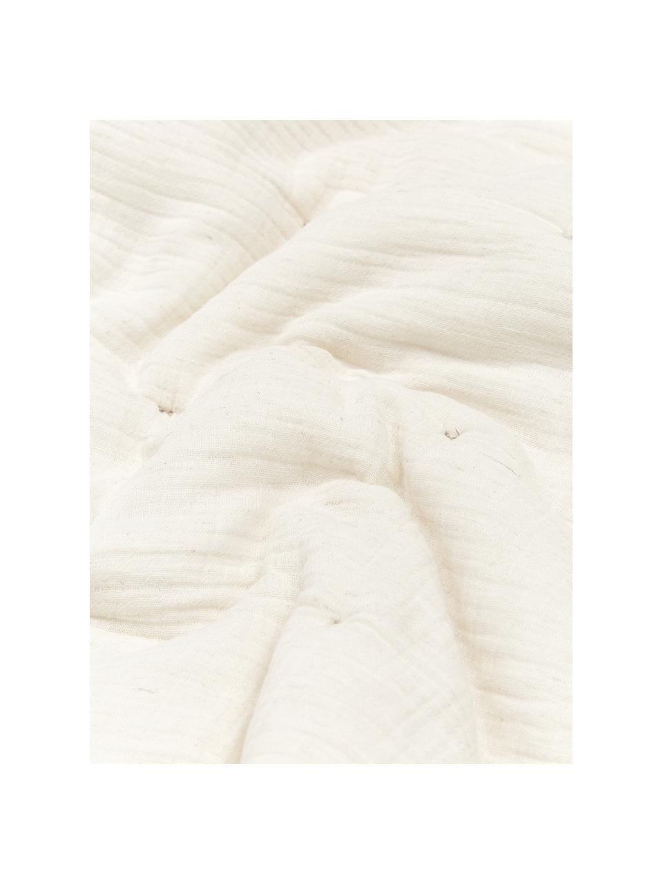 Gewatteerde sprei Lune in beige uit katoenen mousseline, Bekleding: 100% katoen, Beige, B 180 x L 250 cm (voor bedden tot 140 x 200)
