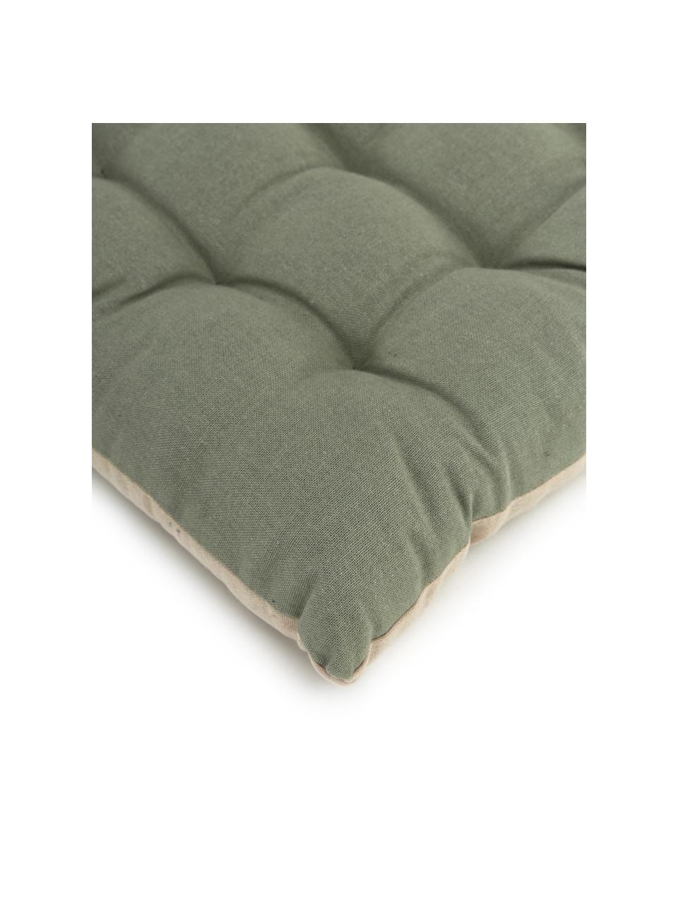 Oboustranný podsedák na židli Duo, Khaki, světle béžová, Š 40 cm, D 40 cm