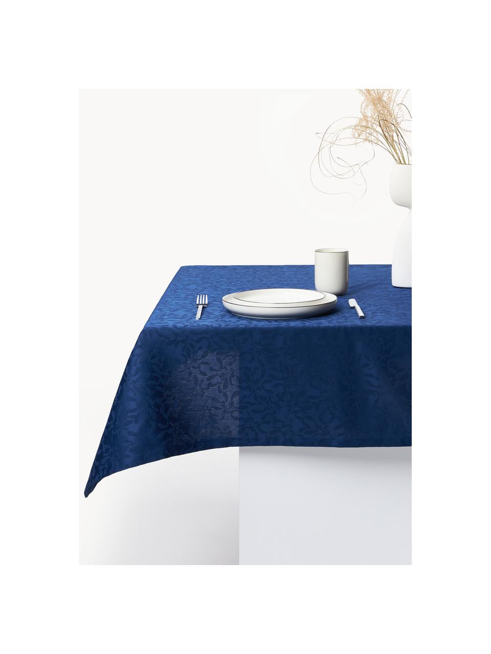 Nappe avec motif hivernal Hollyn, 100 % coton

Le matériau est certifié STANDARD 100 OEKO-TEX®, 2534CIT, CITEVE, Bleu foncé, 6-8 personnes (larg. 140 x long. 250 cm)