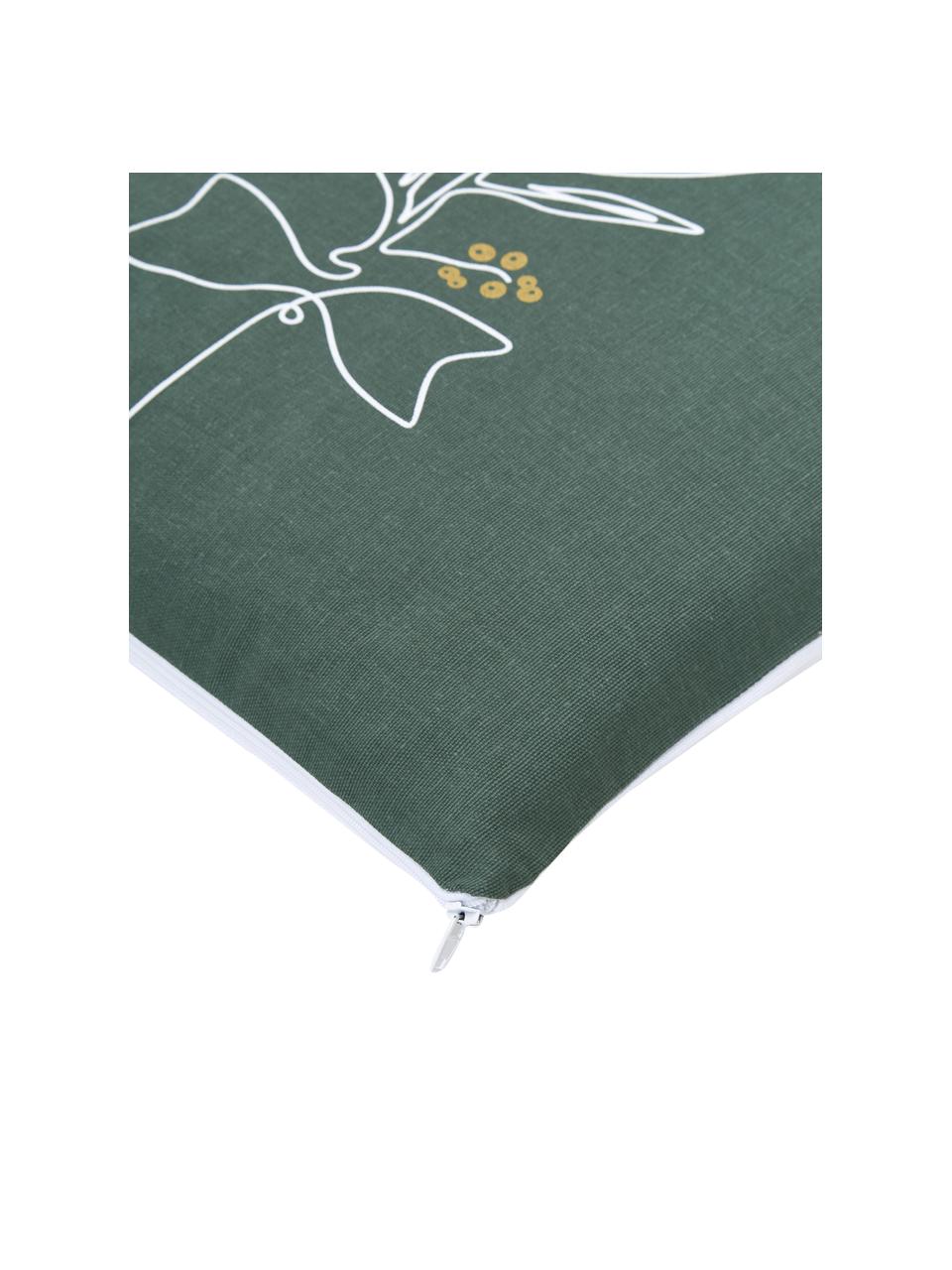 Povlak na polštář Lines Mistletoe, 100% bavlna, Zelená, Š 45 cm, D 45 cm