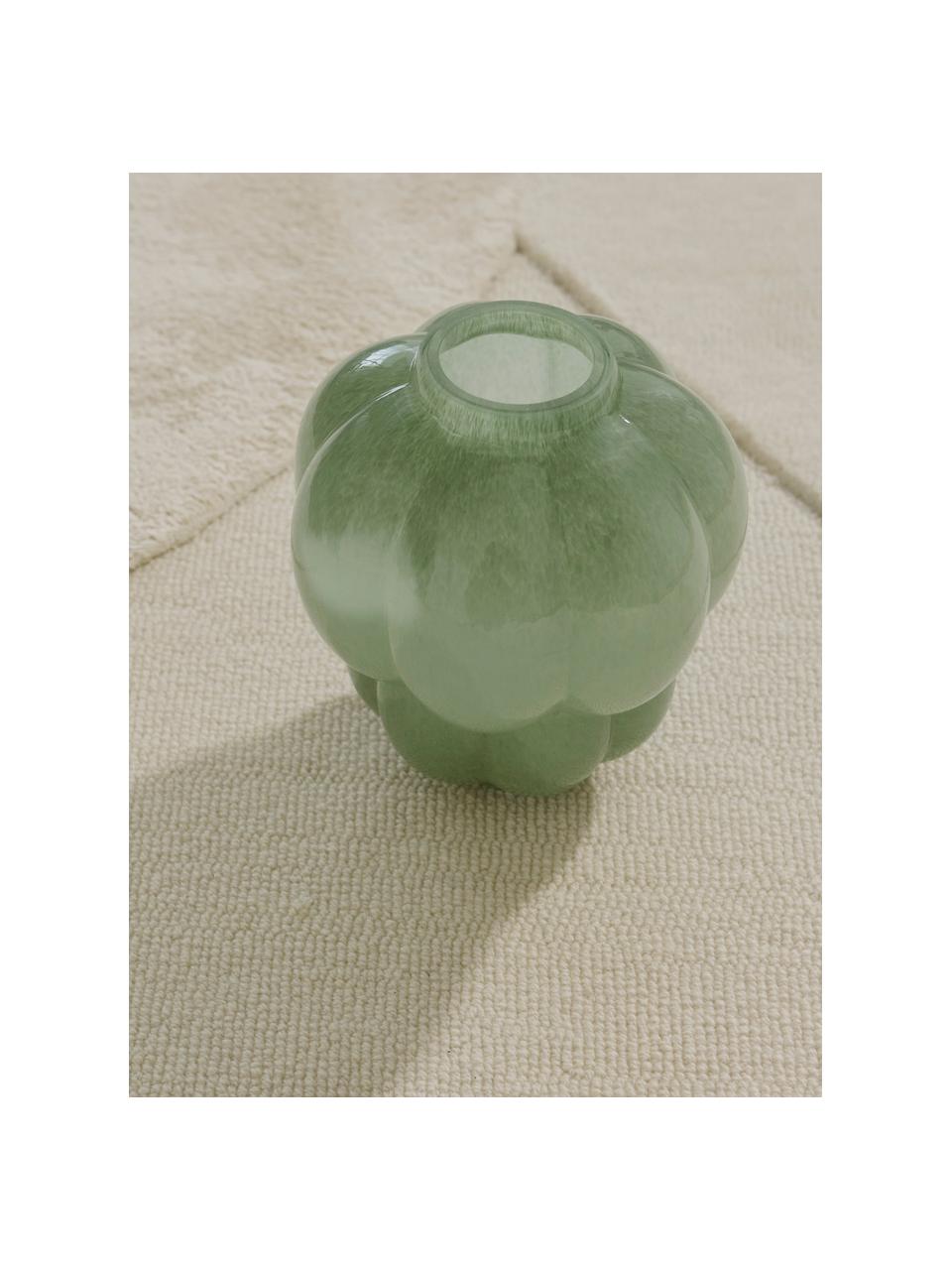 Glas-Vase UVA, H 22 cm, Glas, Salbeigrün, Ø 20 x H 22 cm