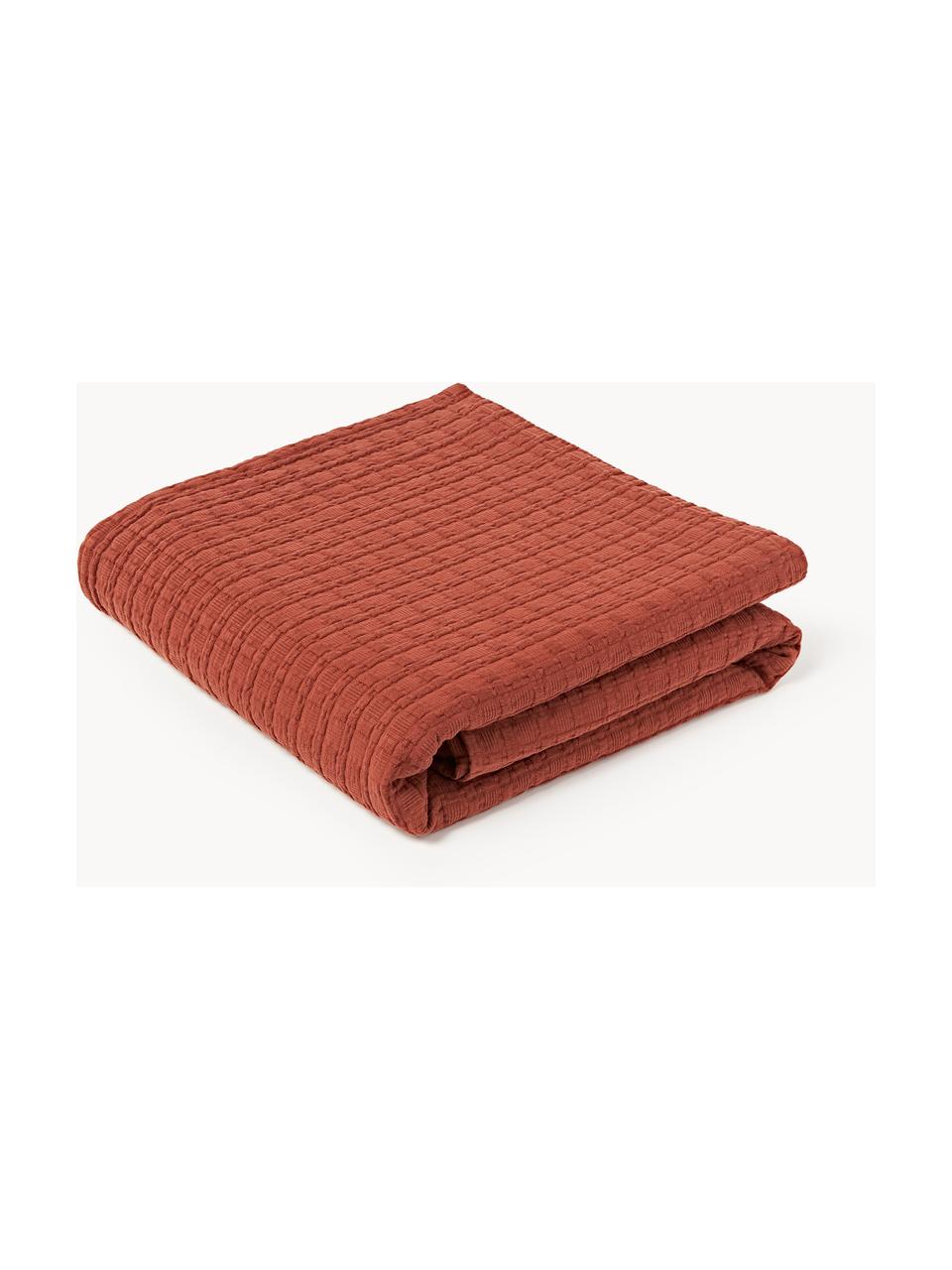 Copriletto in piqué waffle Orville, 100% cotone

Il materiale utilizzato in questo prodotto è testato per le sostanze nocive e certificato secondo l'OEKO-TEX Standard 100 - Textile by OEKO-TEX® , CITEVE, 4265CIT., Rosso ruggine, Larg. 180 x Lung. 250 cm (per letti da 140 x 200 cm)