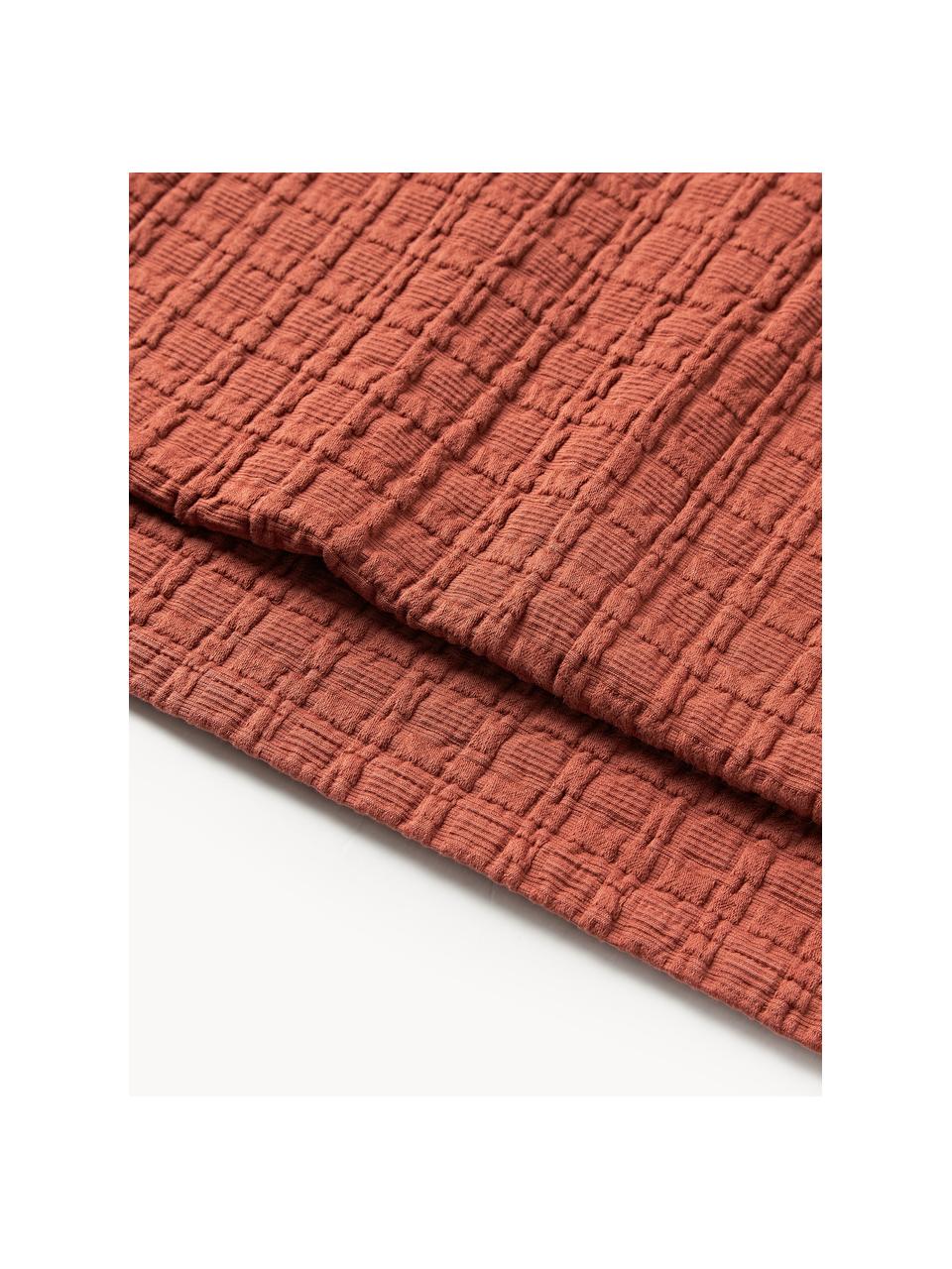 Copriletto in piqué waffle Orville, 100% cotone

Il materiale utilizzato in questo prodotto è testato per le sostanze nocive e certificato secondo l'OEKO-TEX Standard 100 - Textile by OEKO-TEX® , CITEVE, 4265CIT., Rosso ruggine, Larg. 180 x Lung. 250 cm (per letti da 140 x 200 cm)