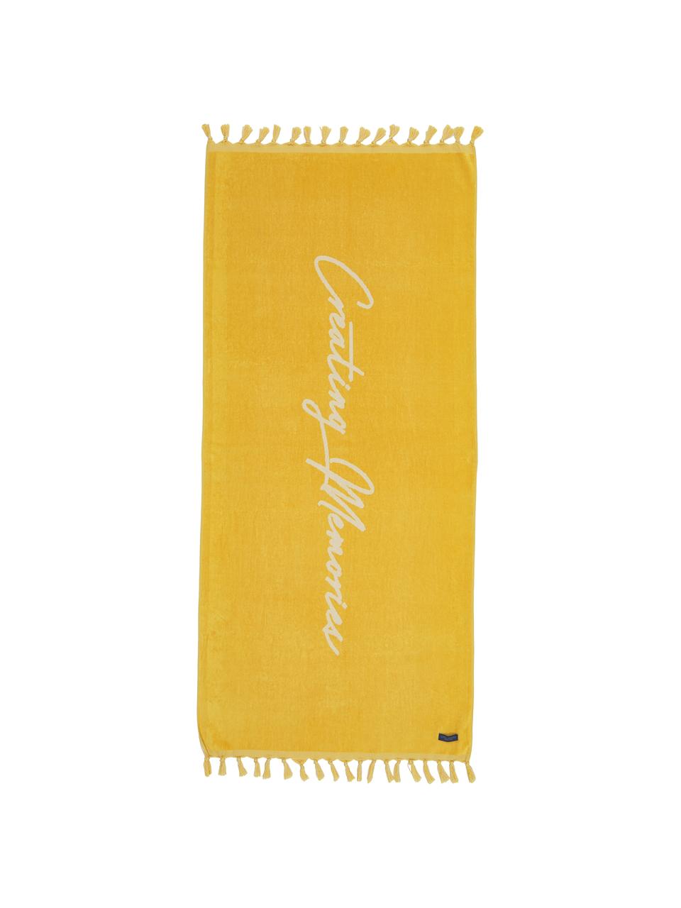 Serviette de plage jaune Creating Memories, Jaune