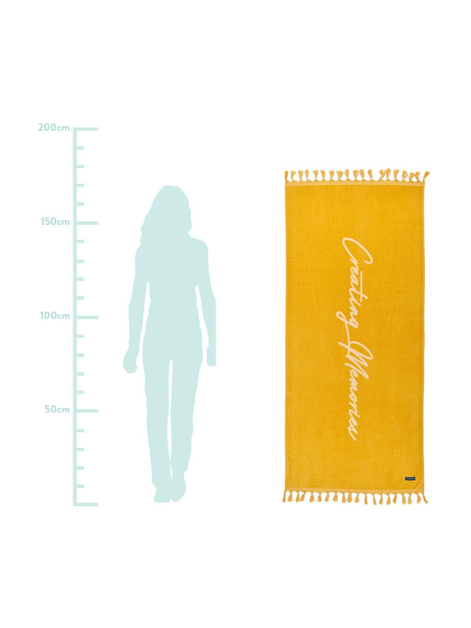 Serviette de plage jaune Creating Memories, Jaune