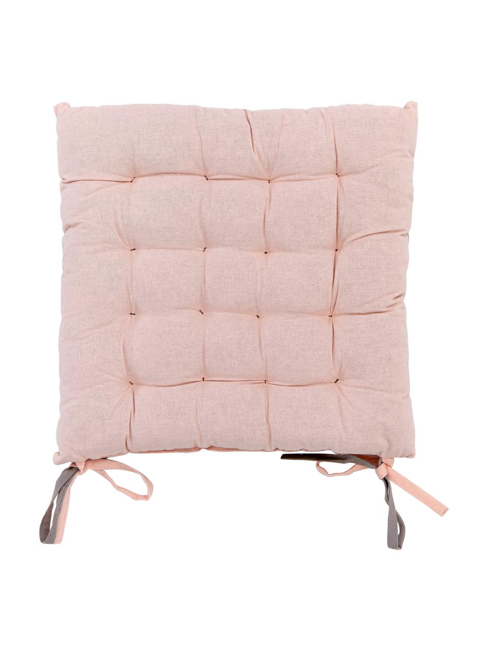 Cuscino sedia reversibile rosa/grigio Duo 2 pz, Rosa cipria, grigio, Larg. 35 x Lung. 35 cm