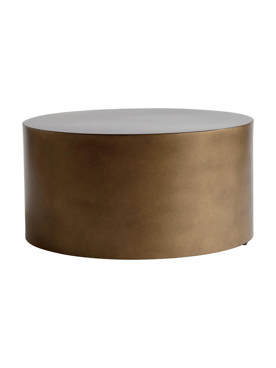 Ronde metalen salontafel Metdrum in honingkleuren, Metaal, Honingkleurig, Ø 60 x H 30 cm