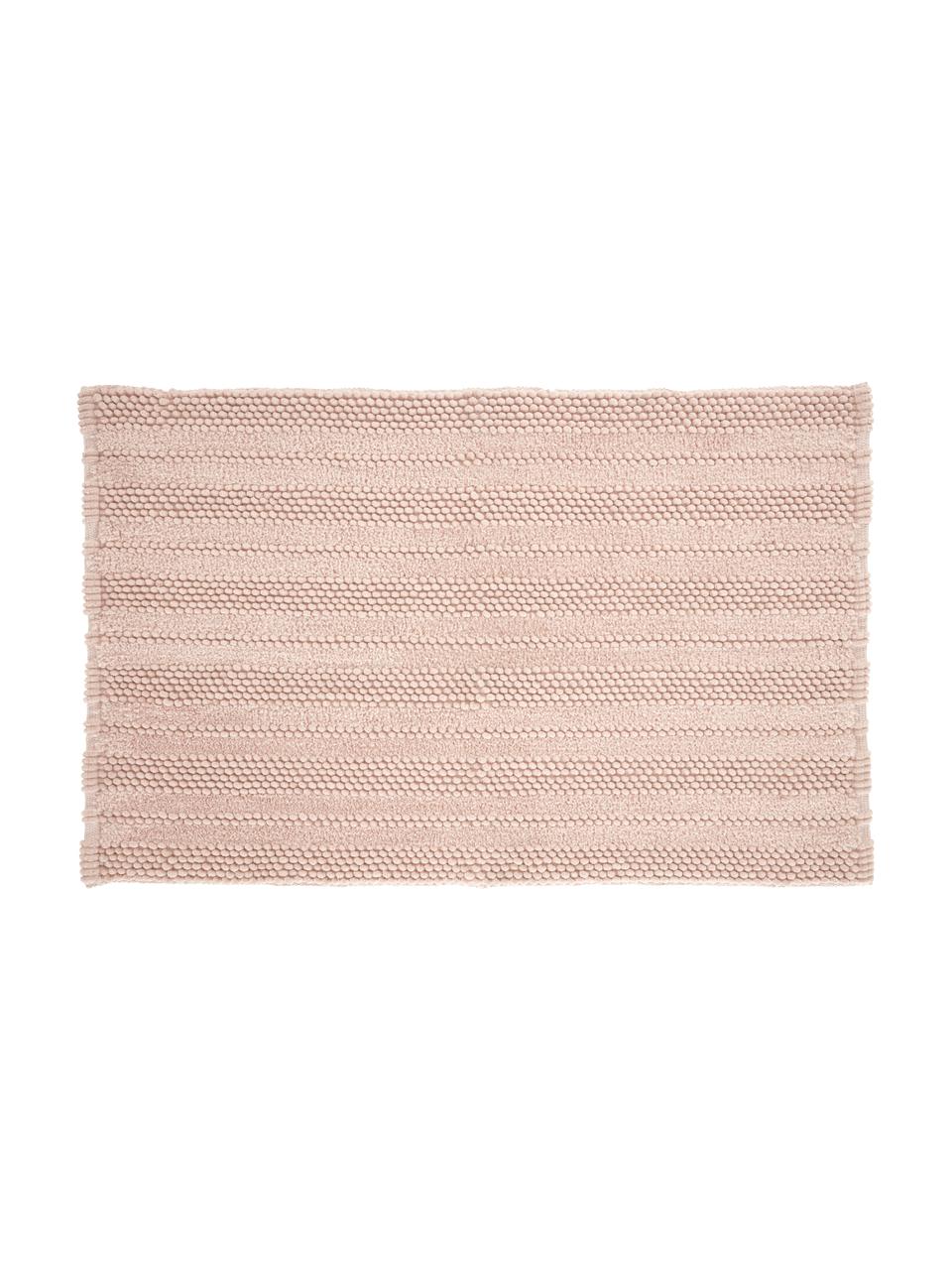 Alfombrilla de baño texturizada Nea, diferentes tamaños, 65% poliéster, 35% algodón, Rosa, An 50 x L 80 cm