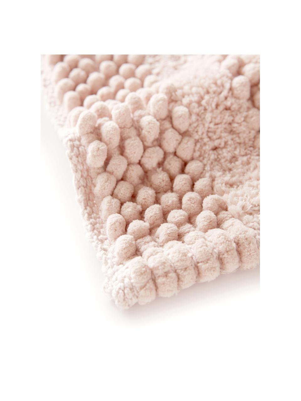 Tapis de bain rose moelleux Nea, disponible en deux tailles différentes, Rose