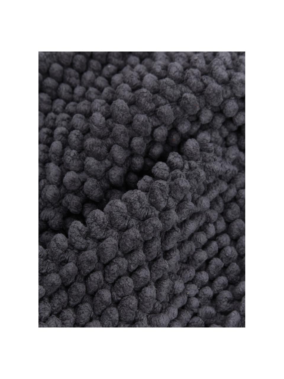 Funda de cojín texturizada Indi, 100% algodón, Gris oscuro, An 30 x L 50 cm