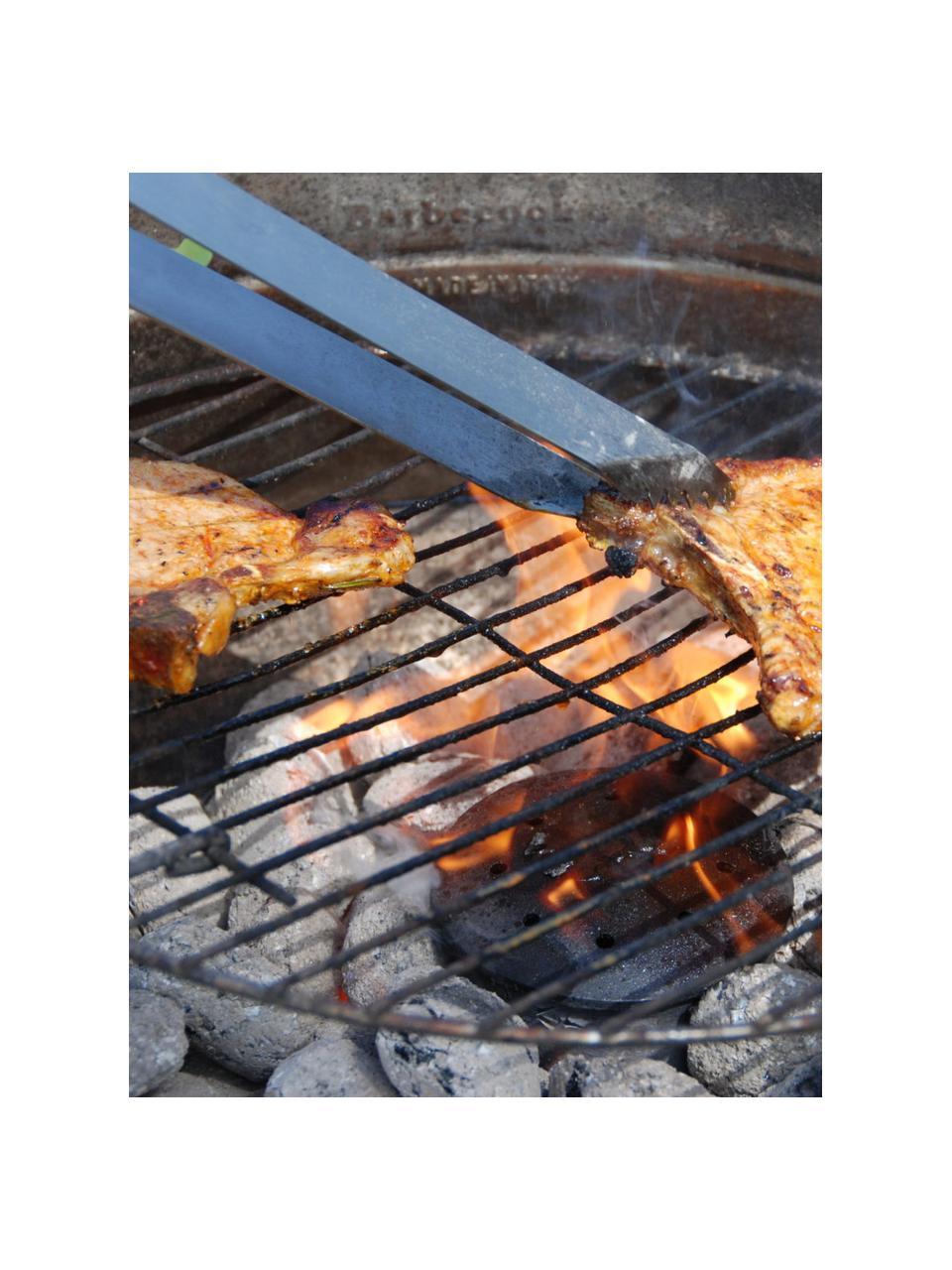 Grillbesteck-Set Oli, 5-er Set, Tasche: Kunststoff, Silberfarben, Eschenholz, Grün, Set mit verschiedenen Größen