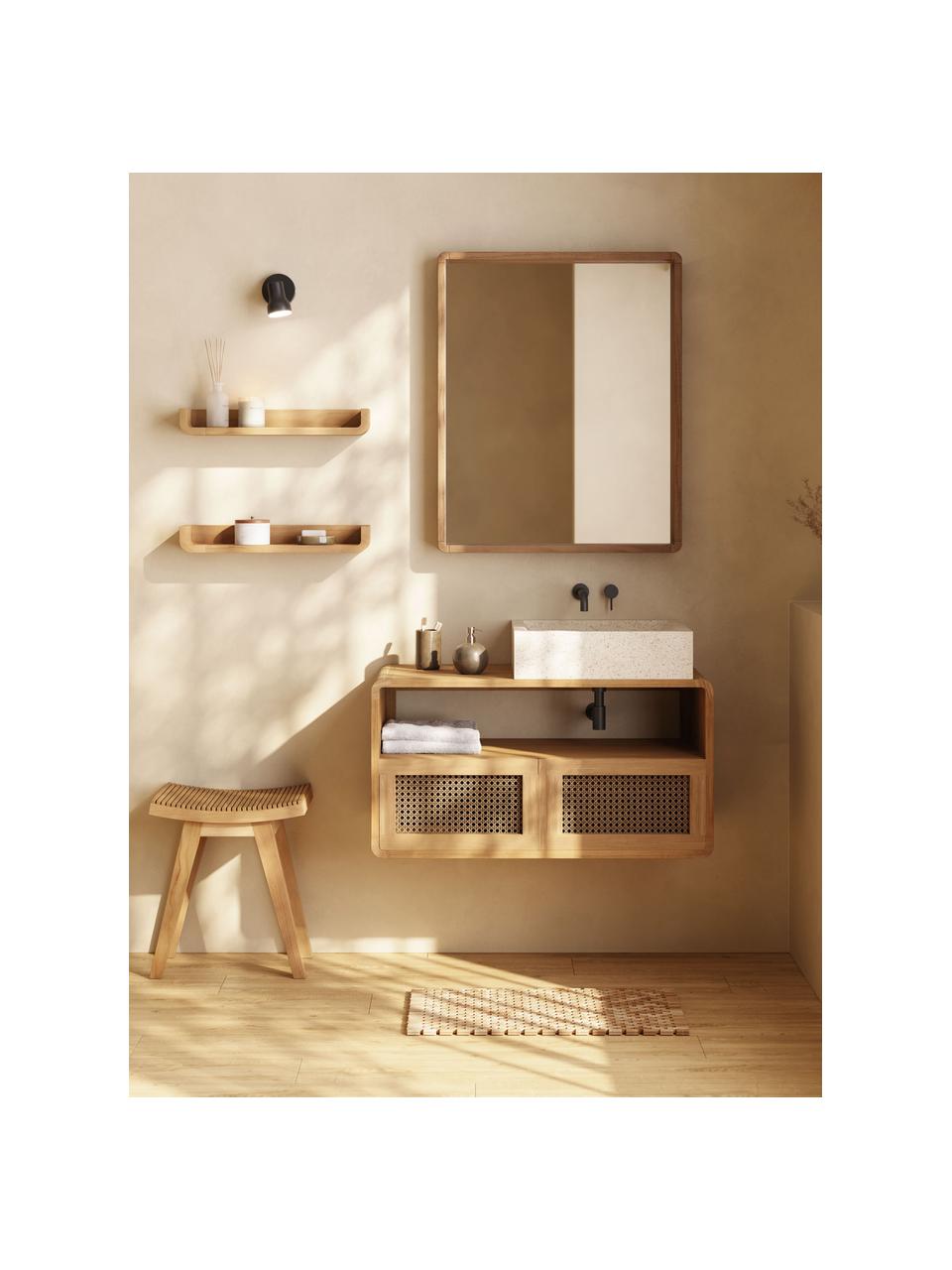 Kúpeľňová polica z tíkového dreva Sabiela, Tíkové drevo, Tíkové drevo, Š 86 x V 45 cm