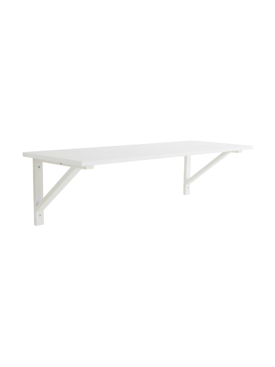 Wand-Schreibtisch Toucy in Weiß, Tischplatte: Mitteldichte Holzfaserpla, Gestell: Stahl, pulverbeschichtet, Holz, weiß lackiert, B 120 x H 33 cm