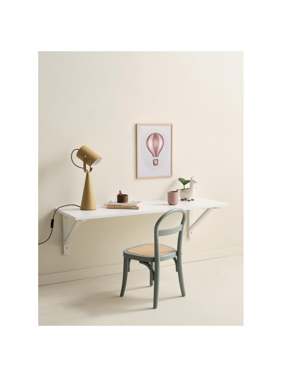 Bureau mural Toucy, Blanc, larg. 120 x haut. 33 cm