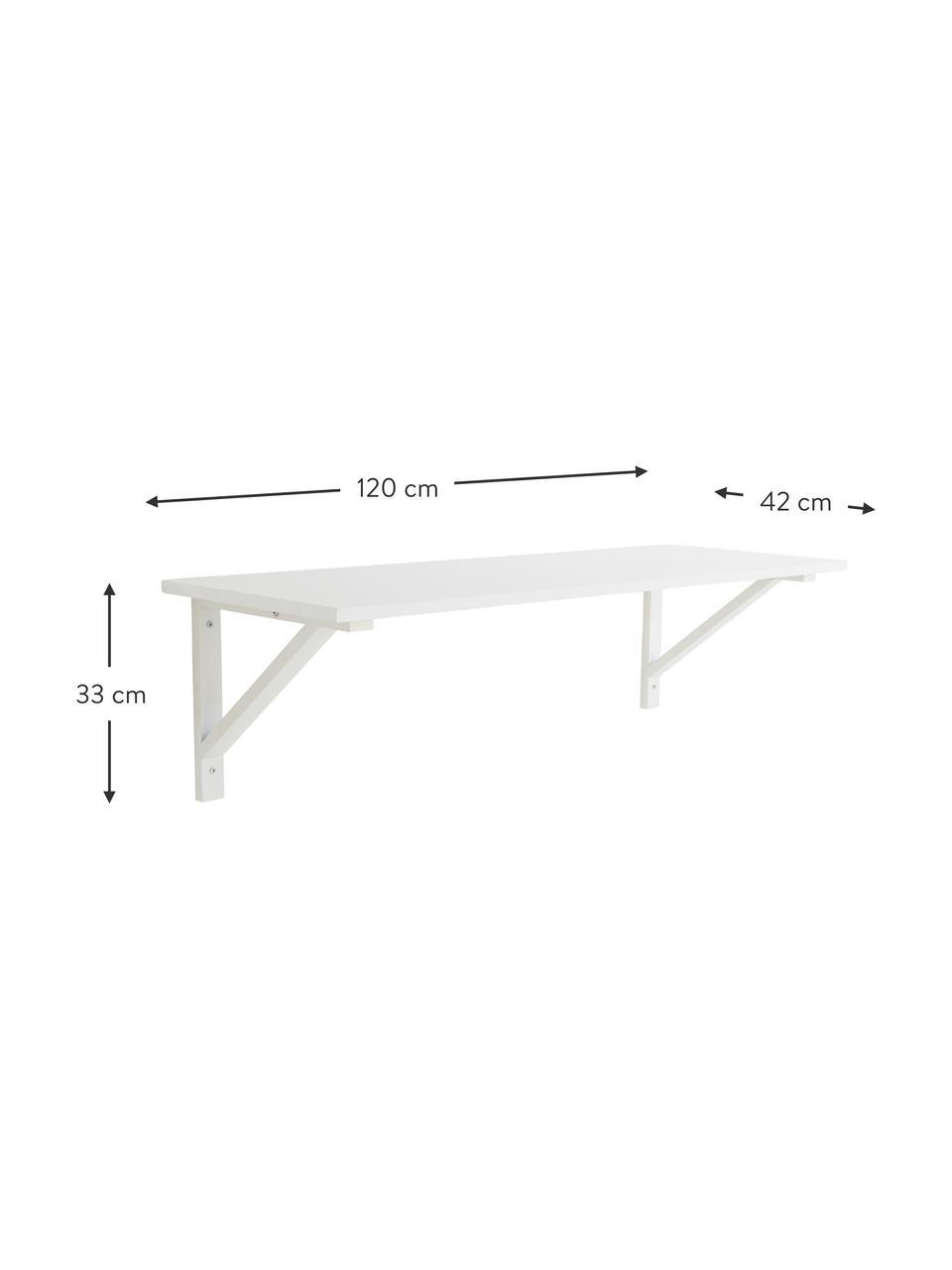 Nástenný pracovný stôl Toucy, Biela, Š 120 x V 33 cm