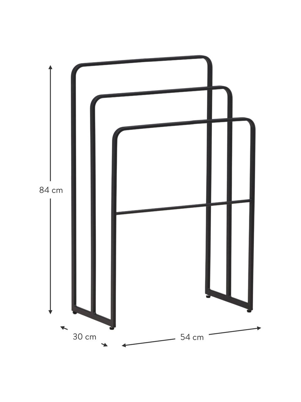 Wieszak Drammen, Stal powlekana, Czarny, S 54 x W 84 cm