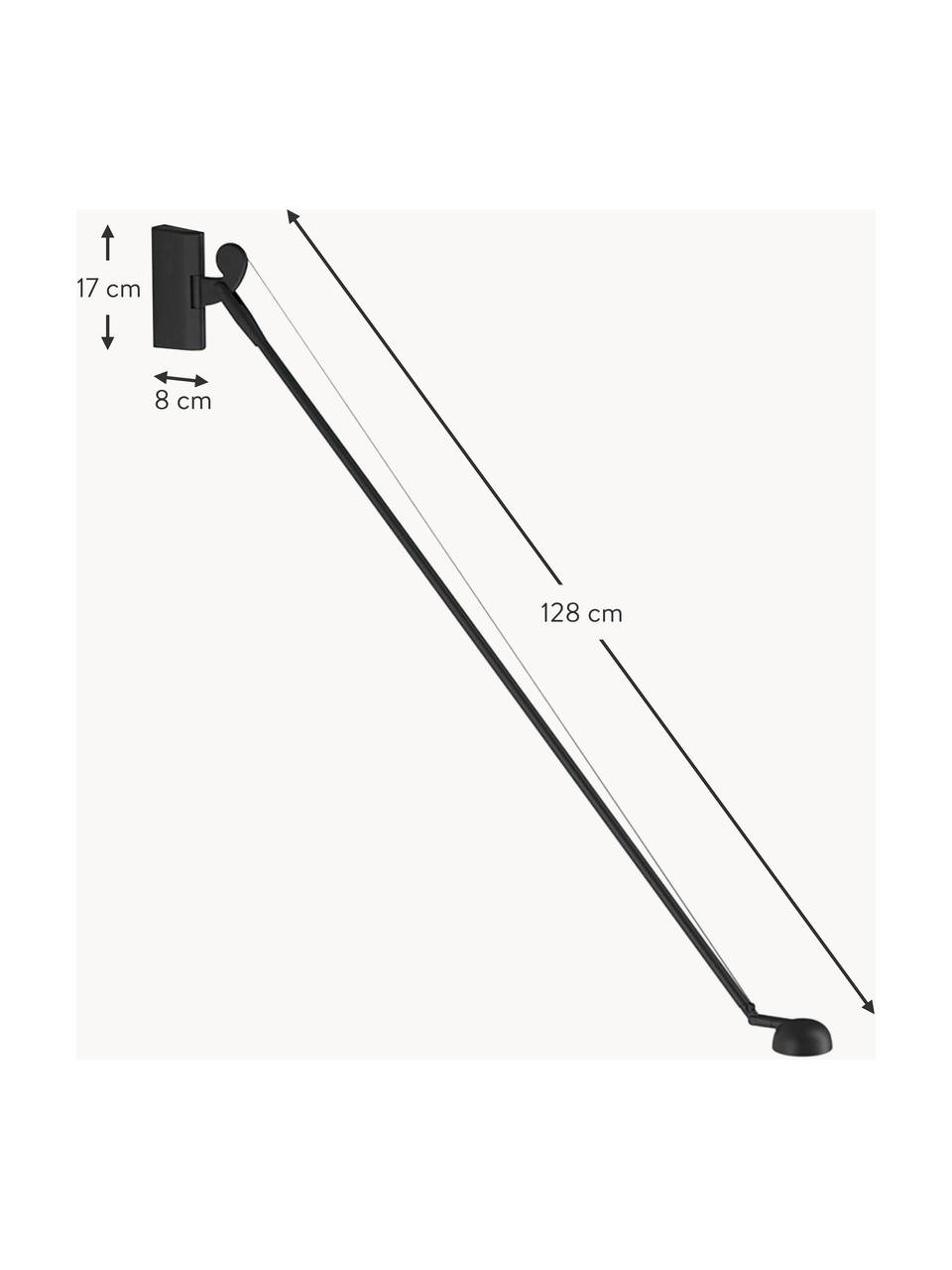 LED-Wandleuchte Opuntia, dimmbar, Aluminium, beschichtet, Schwarz, B 128 x H 17 cm