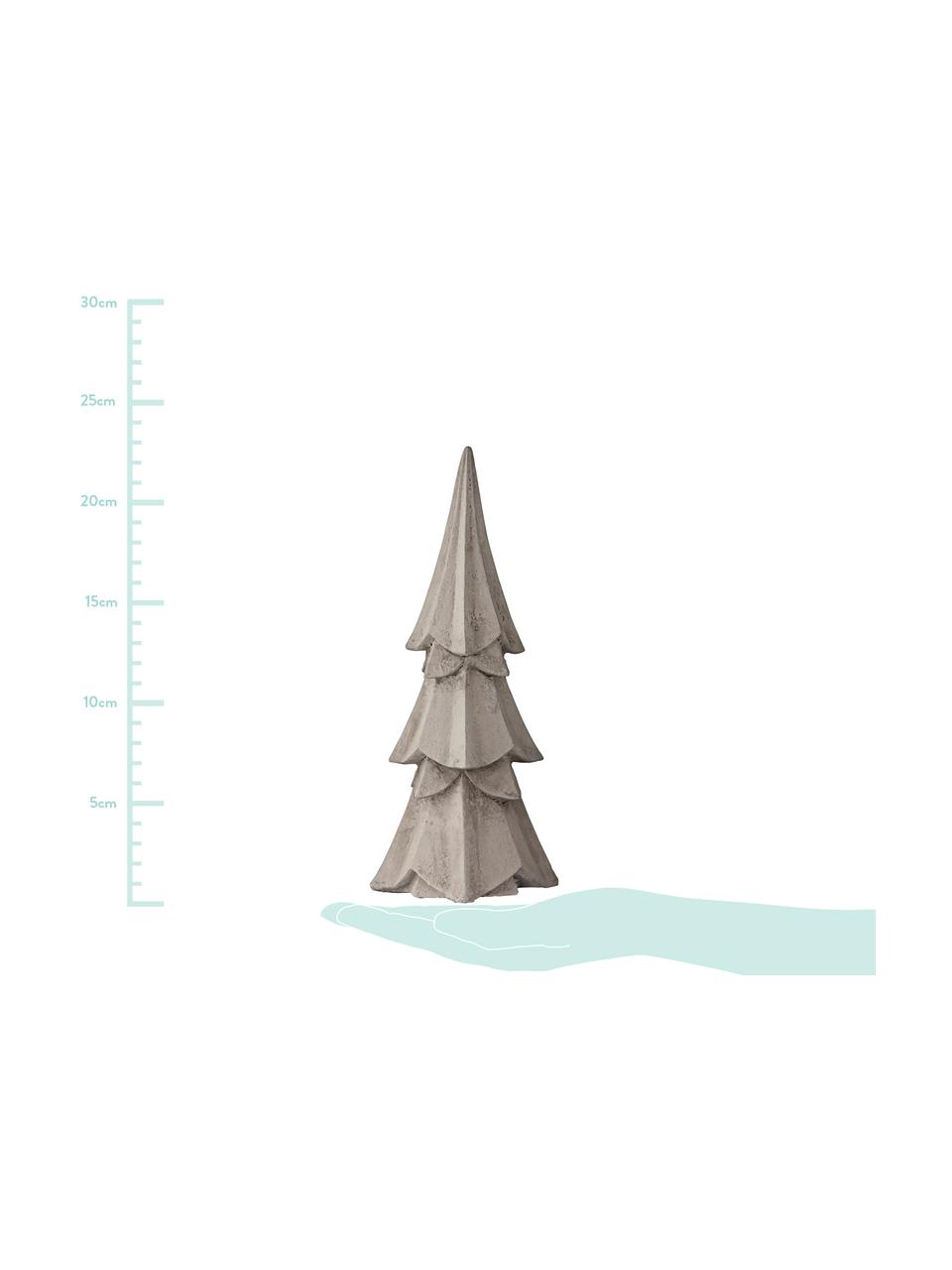 Pieza decorativa Serafina Christmas Tree, Poliresina, Gris claro, Ø 10 x Al 23 cm