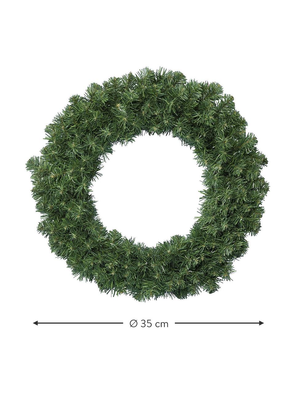 Ghirlanda di Natale Imperial, Plastica, Verde, Ø 35 x Alt. 8 cm