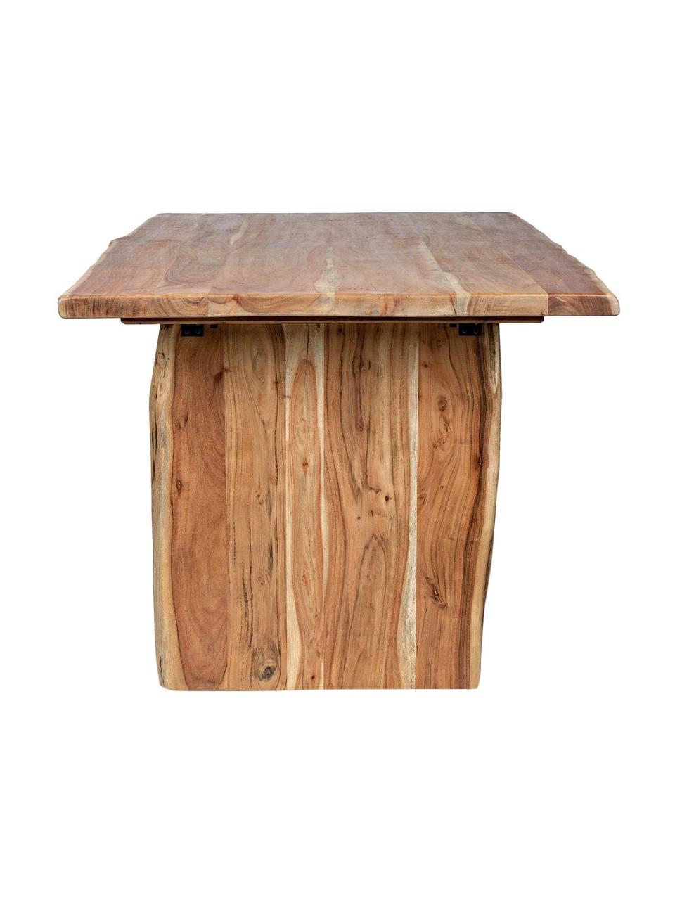 Ręcznie rzeźbiony stół do jadalni z drewna akacjowego Eneas, Drewno akacjowe, Drewno akacjowe, S 200 x G 95 cm