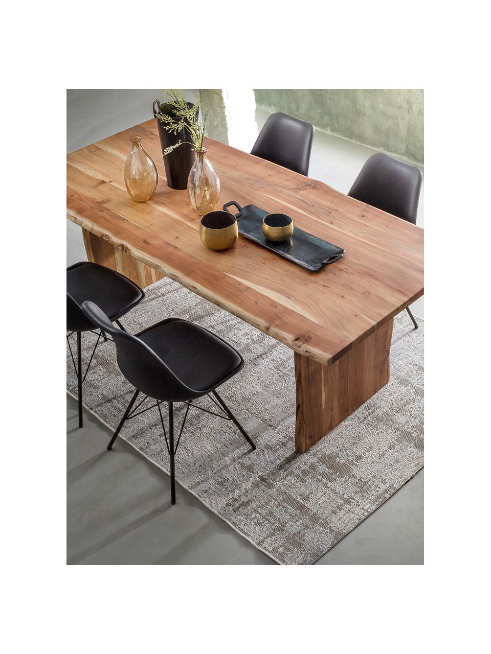 Ręcznie rzeźbiony stół do jadalni z drewna akacjowego Eneas, Drewno akacjowe, Drewno akacjowe, S 200 x G 95 cm