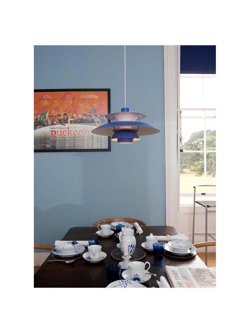 Pendelleuchte PH 5, verschiedene Größen, Lampenschirm: Metall, beschichtet, Royalblau, Ø 50 x H 27 cm