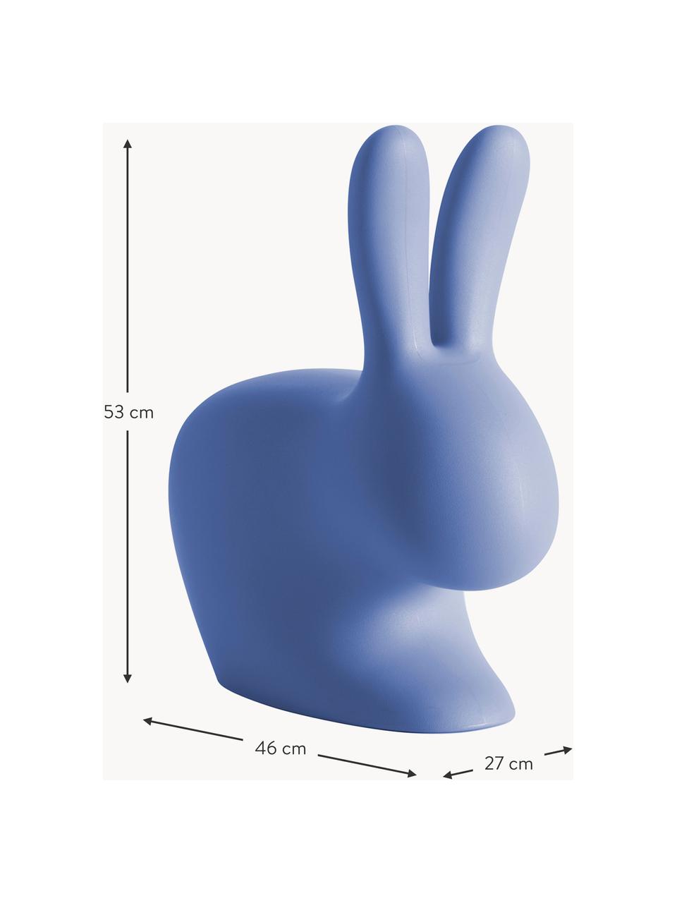 Detská taburetka Rabbit, Plast (polyetylén), Modrá, Š 46 x V 53 cm