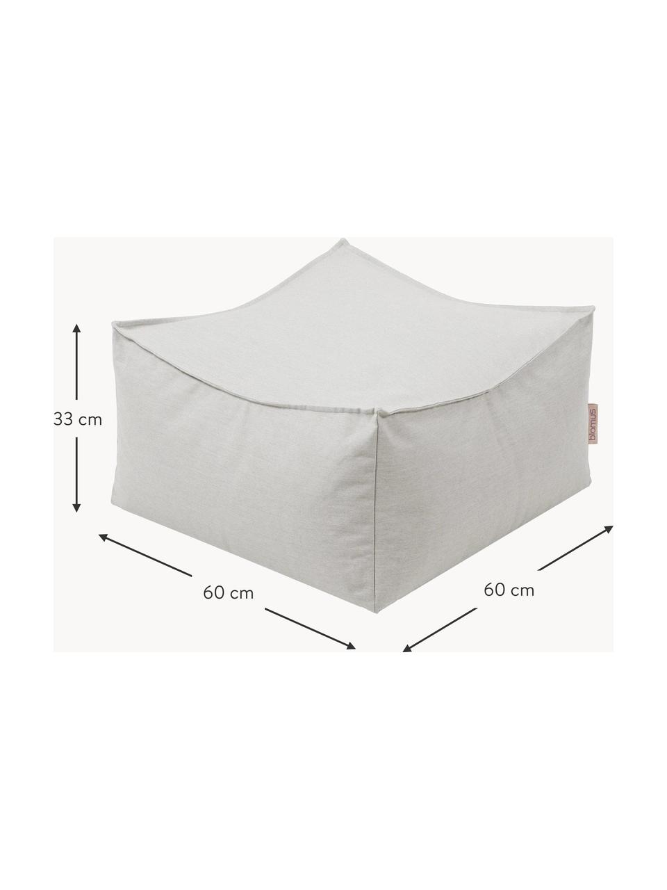 Puf de exterior Stay, Tapizado: 100% poliéster, resistent, Tejido gris claro, An 60 x Al 33 cm