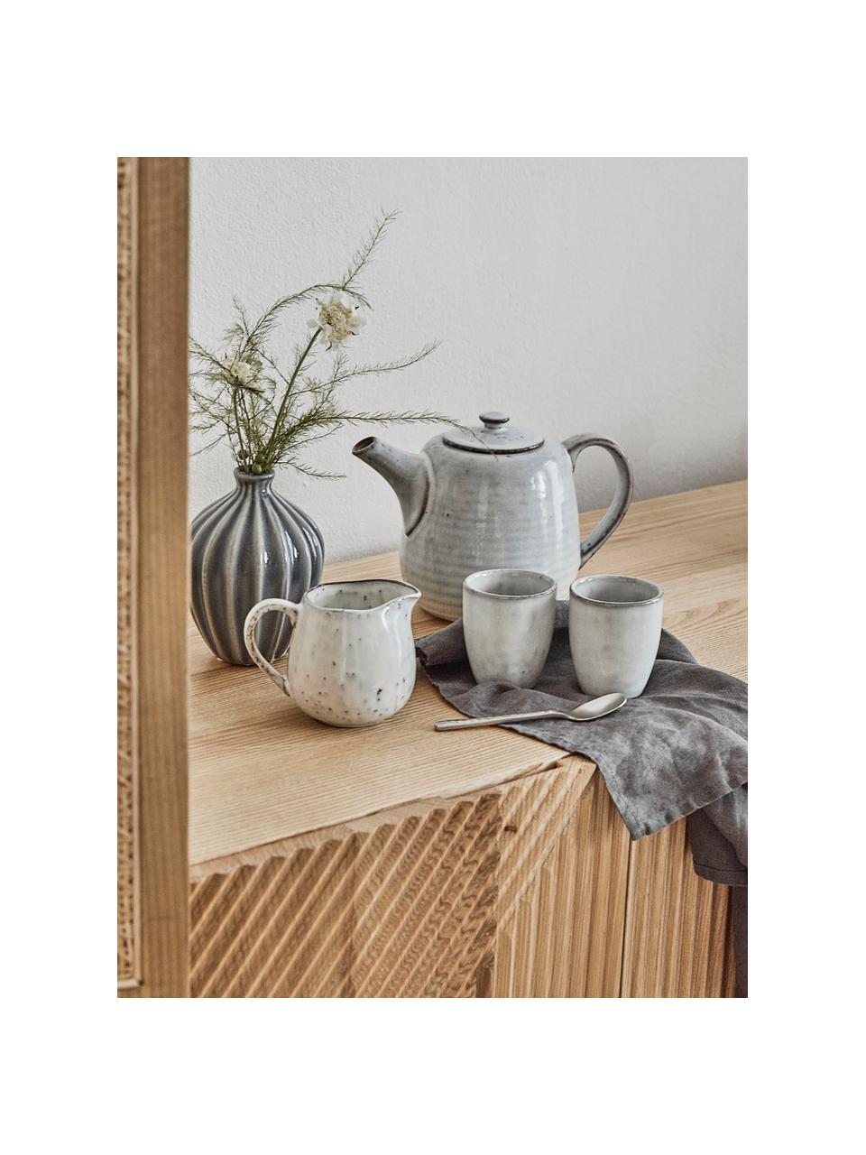 Ręcznie wykonany czajnik Nordic Sand, 1,3 l, Kamionka, Odcienie szarego, odcienie beżowego, 1 l