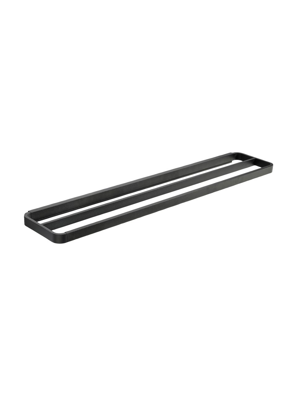 Handdoekenhouder Rim van metaal, Gecoat aluminium, Zwart, B 70 x H 3 cm