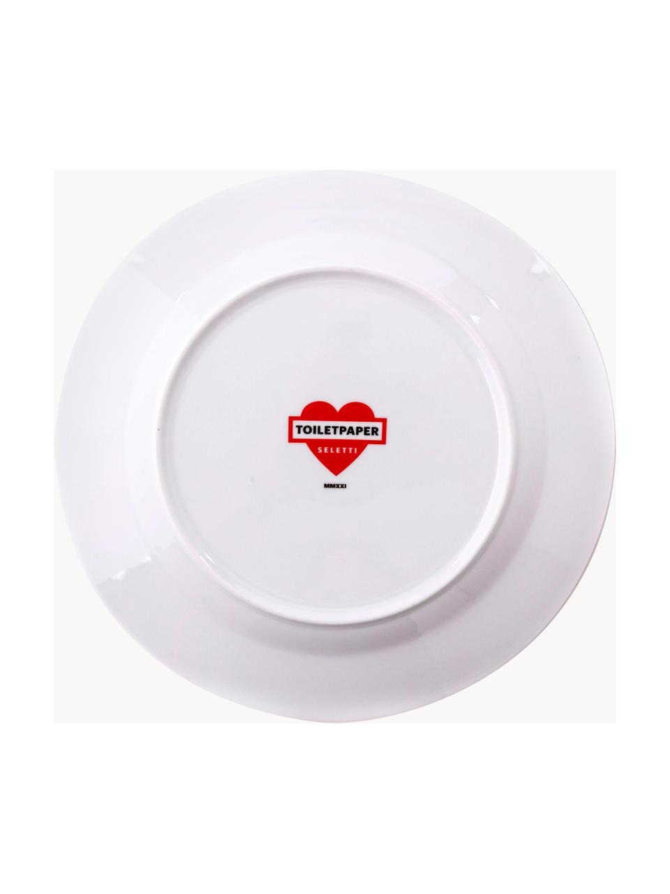 Assiette plate design en porcelaine Lipsticks Black, Porcelaine, Noir, multicolore, Ø 27 cm