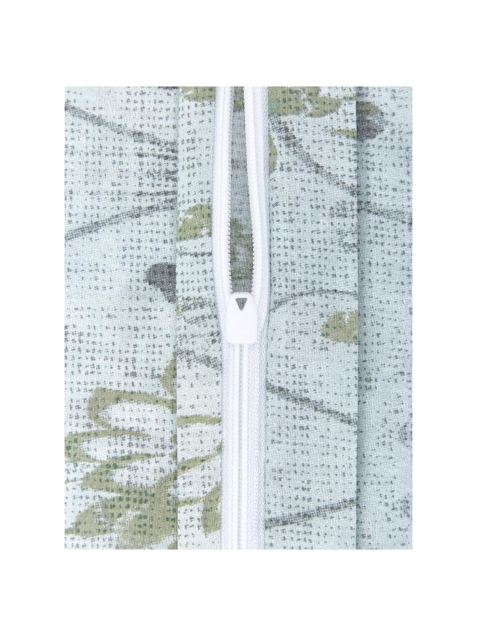 Pościel z bawełny Chinoiserie, Odcienie zielonego, 155 x 220 cm + 1 poduszka 80 x 80 cm