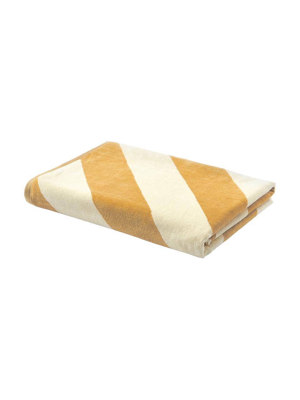 Toalla de playa estampada Suri, Amarillo, An 90 x L 170 cm