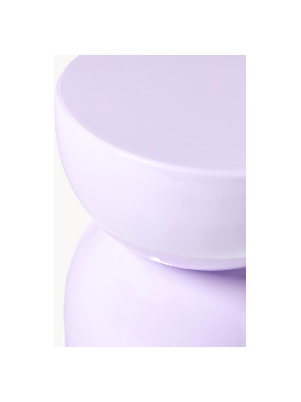 Tavolino da interno-esterno Gigi, Plastica, metallo verniciato a polvere, Lavanda, Larg. 45 x Alt. 55 cm