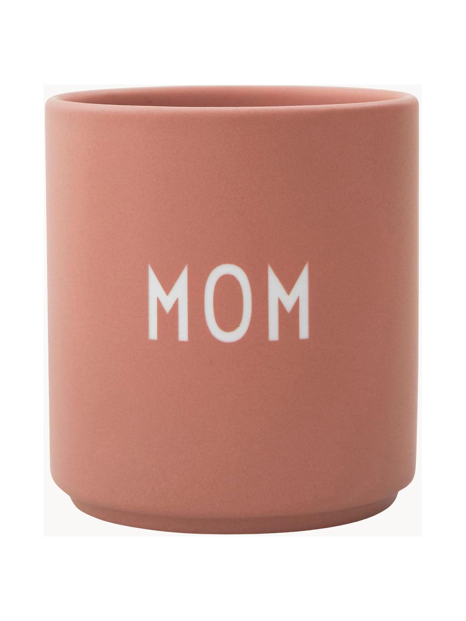 Dizajnový hrnček s nápismi Favourite MOM/LOVE, Čínsky porcelán
Mäkký porcelán, ktorý sa vyznačuje predovšetkým žiarivým, priehľadným leskom, Koralovo červená (Mom), Ø 8 x V 9 cm, 250 ml