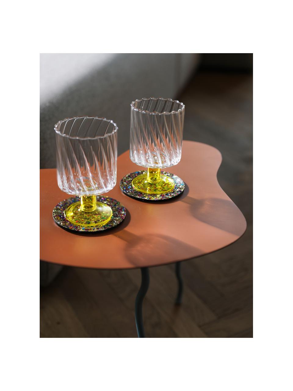 Kovový pomocný stolík Squiggle, Potiahnutý kov, Oranžová, sivá, Š 34 x V 35 cm