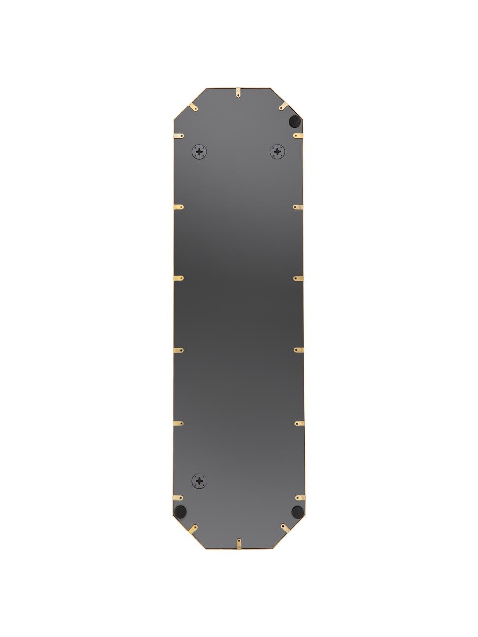 Eckiger Wandspiegel Isabella, Rahmen: Metall, Spiegelfläche: Spiegelglas, Rückseite: Mitteldichte Holzfaserpla, Goldfarben, B 40 x H 140 cm