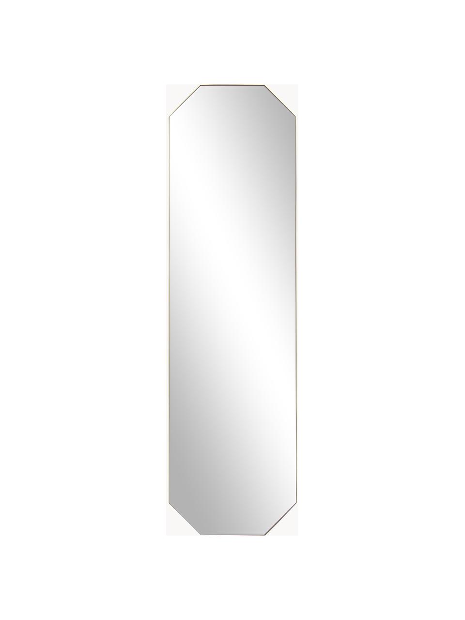 Lustro ścienne z metalową ramą Lily, Odcienie złotego, S 40 x W 140 cm