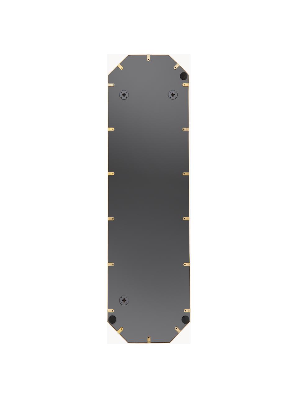 Espejo de pared octogonal Isabella, Espejo: cristal, Parte trasera: tablero de fibras de dens, Dorado, An 40 x Al 140 cm