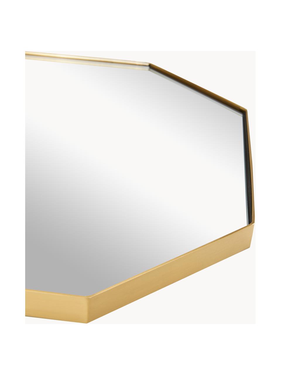 Eckiger Wandspiegel Isabella, Rahmen: Metall, Spiegelfläche: Spiegelglas, Rückseite: Mitteldichte Holzfaserpla, Goldfarben, B 40 x H 140 cm