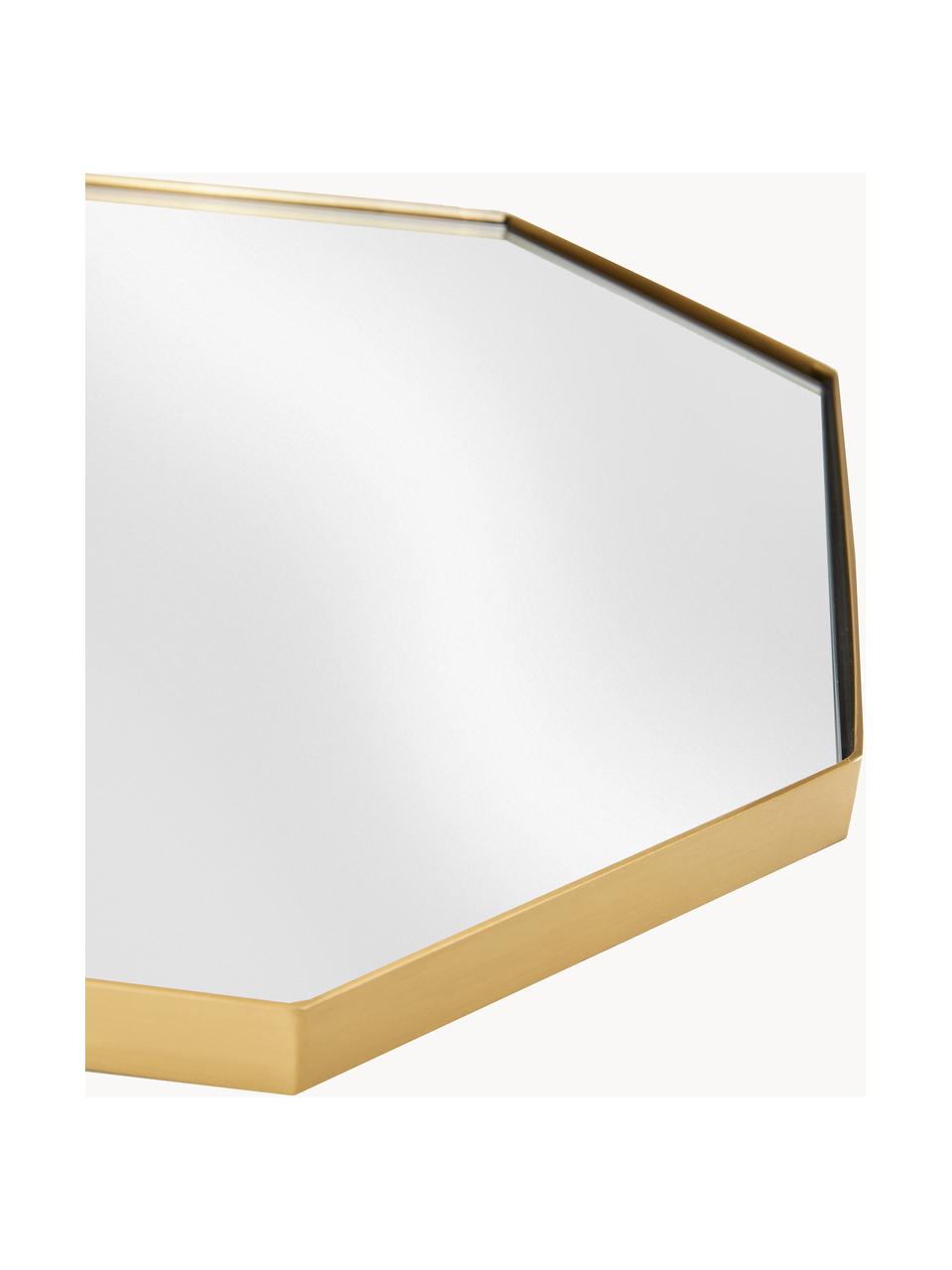 Eckiger Wandspiegel Isabella, Rahmen: Metall, Spiegelfläche: Spiegelglas, Rückseite: Mitteldichte Holzfaserpla, Goldfarben, B 40 x H 140 cm